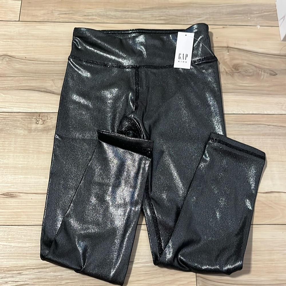 BNWT Gap Fit Girls Metallic Leggings Size 6-7